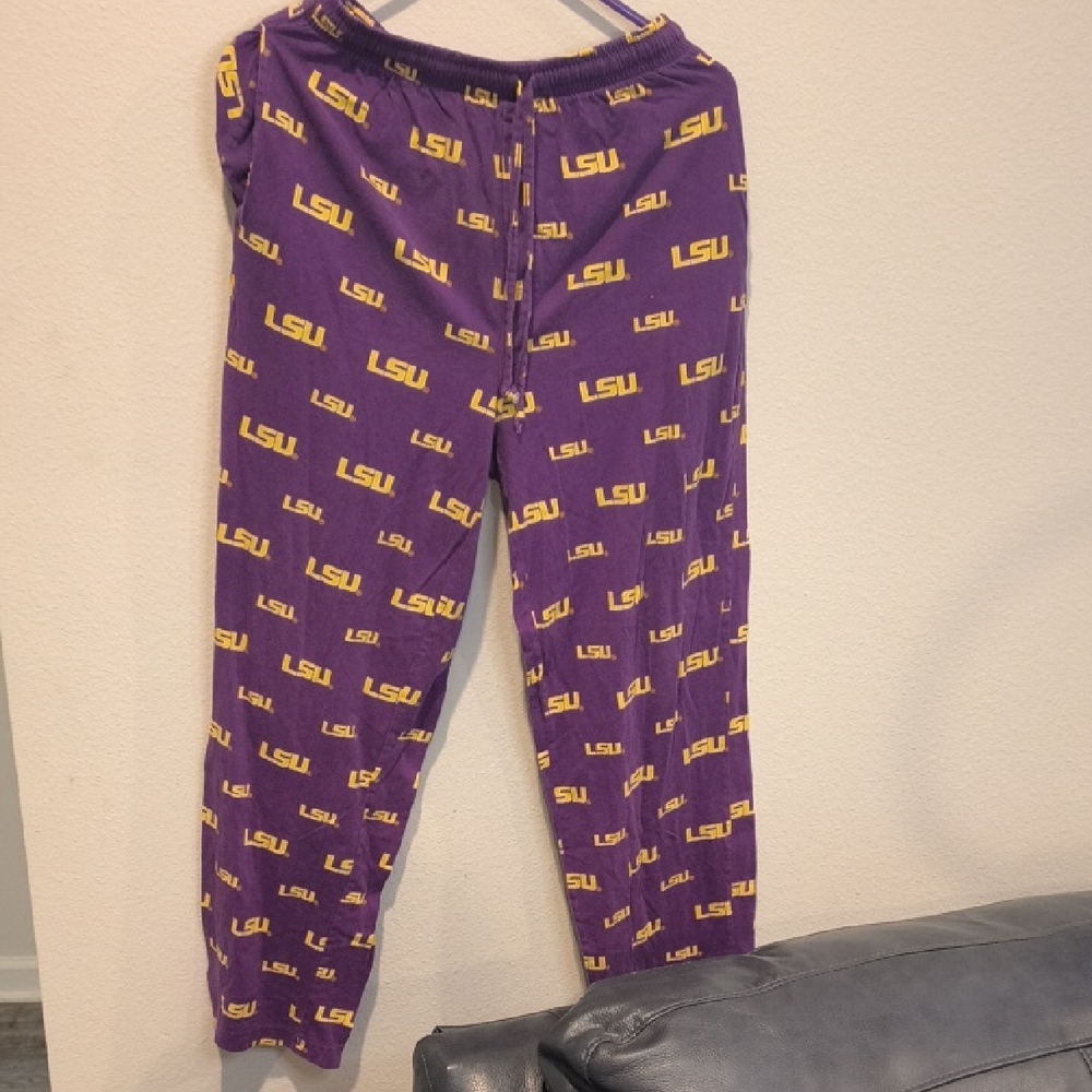 LSU Purple & Gold Women's Pajama Pants Ladies Medium Super Soft.